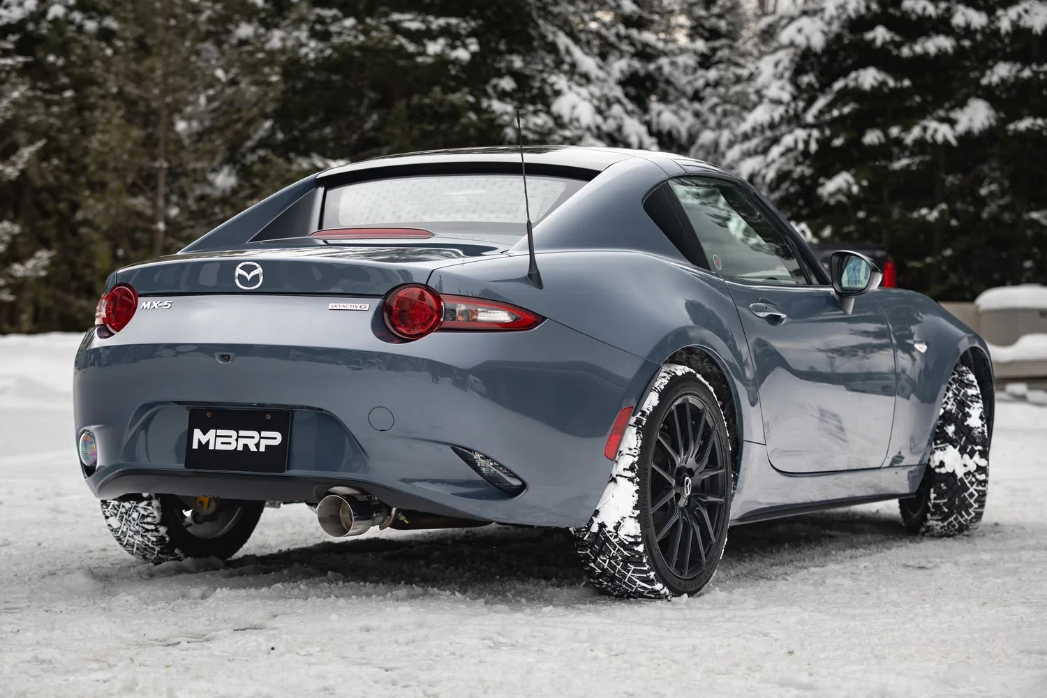 Fits 2016+ Mazda MX-5 Miata Single Rear Exit 2.5in Axle Back Exhaust AL